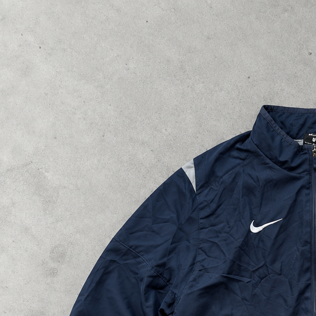 Nike Windbreaker Marineblau Rare Stitched Logo (L)
