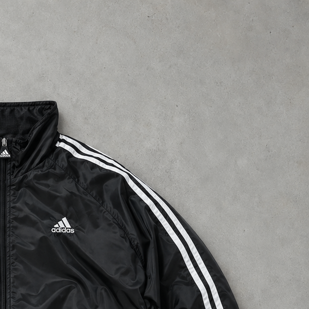 Vintage Adidas Track Jacket Black Rare (S)