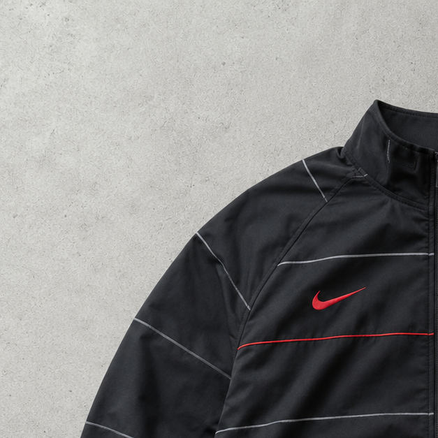 Vintage Nike Track Jacket Black, White Limited (M)