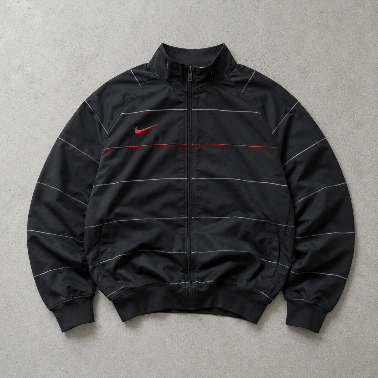 Vintage Nike Track Jacket Black, White Limited (M)