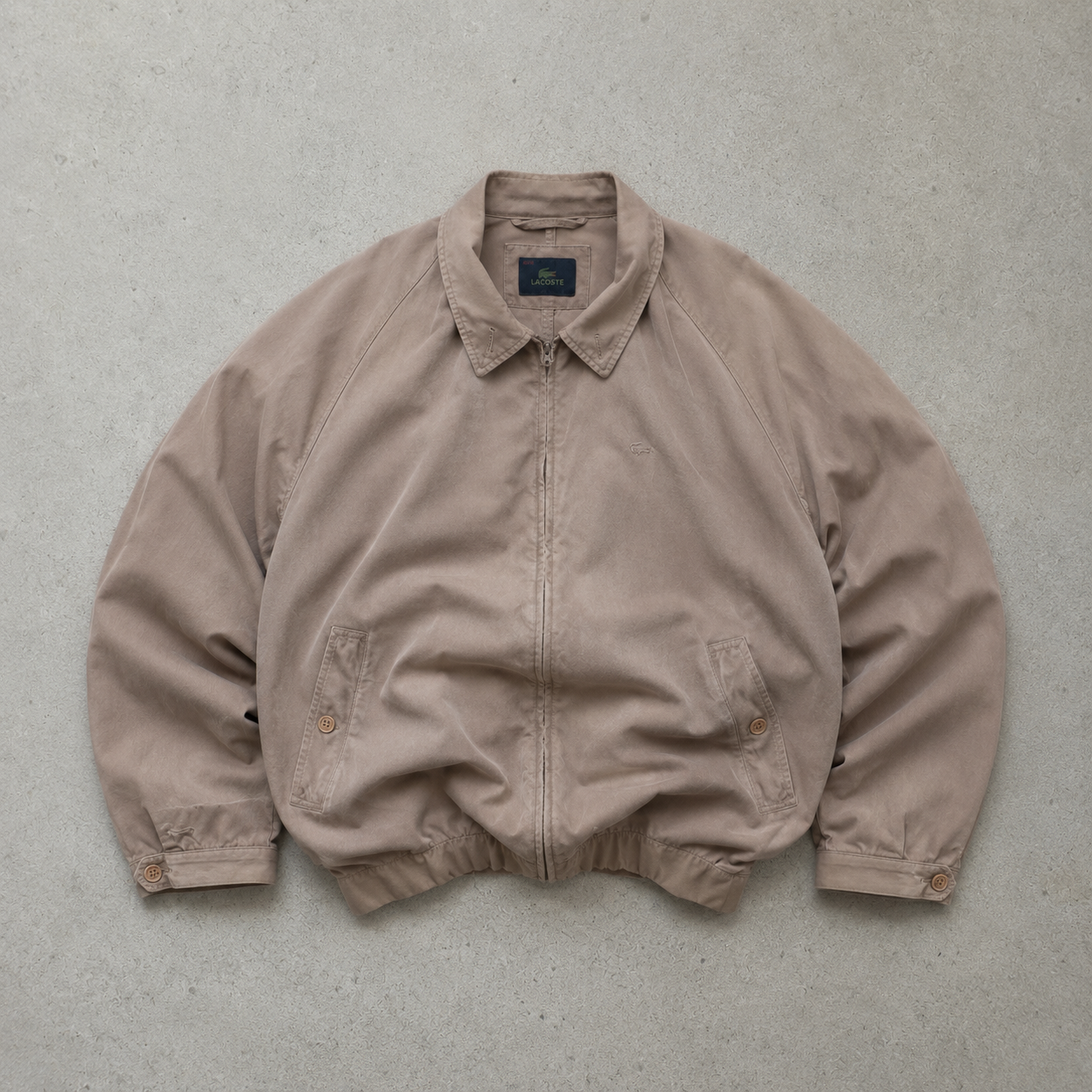 Lacoste Harrington Jacket Beige Limited Stitched Logo (M)