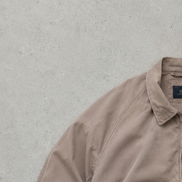 Lacoste Harrington Jacket Beige Limited Stitched Logo (M)