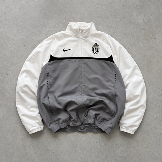 France Germany Y2K Nike Track Jacket Grey, White Limited Stitched Logo (Size M)