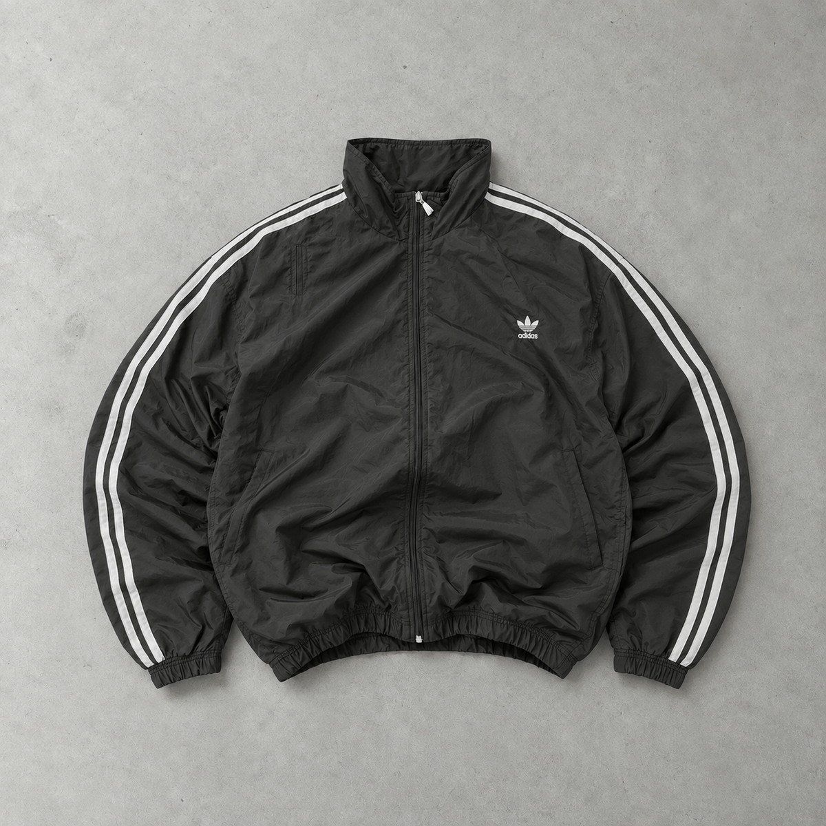 Veste de survêtement Adidas Noir/Blanc Rare (M)
