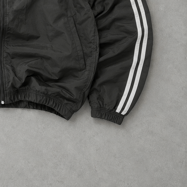 Veste de survêtement Adidas Noir/Blanc Rare (M)