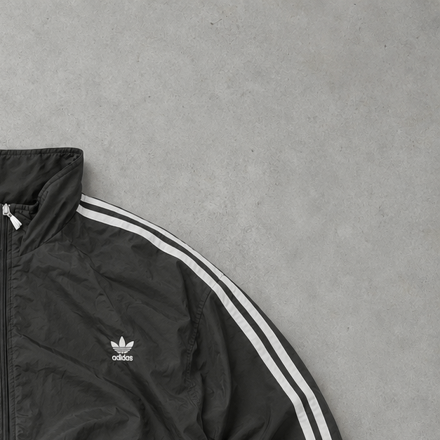 Veste de survêtement Adidas Noir/Blanc Rare (M)