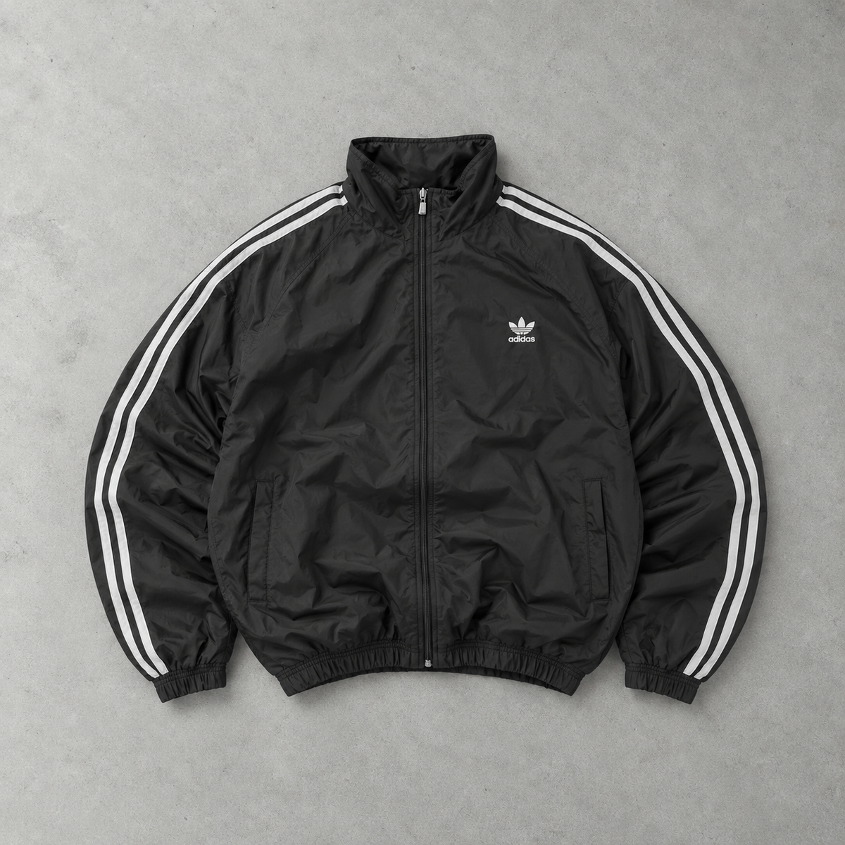 Veste de survêtement Adidas Noir/Blanc Rare (M)