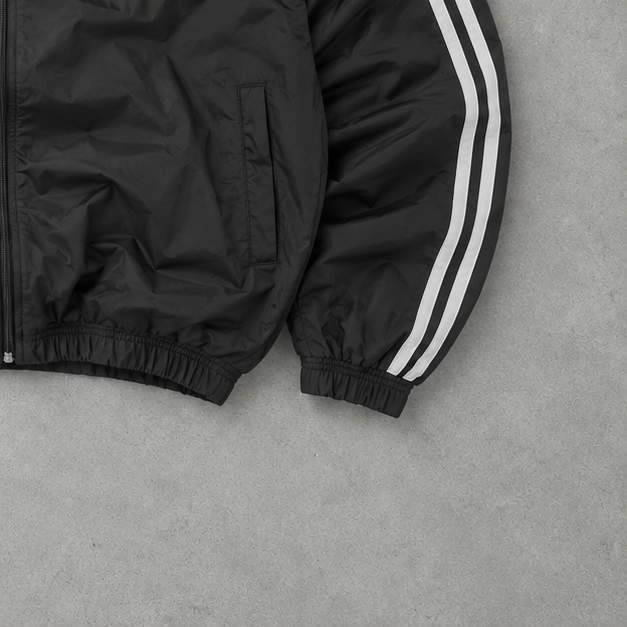 Veste de survêtement Adidas Noir/Blanc Rare (M)