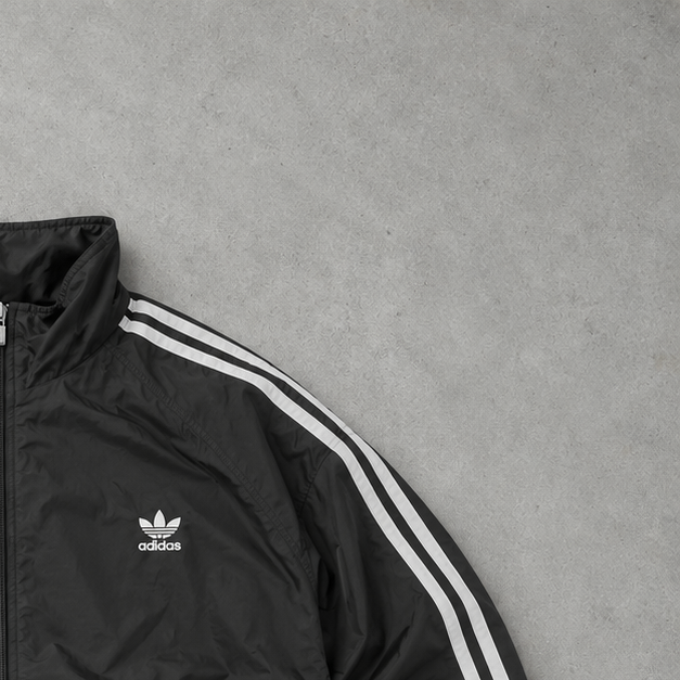 Veste de survêtement Adidas Noir/Blanc Rare (M)