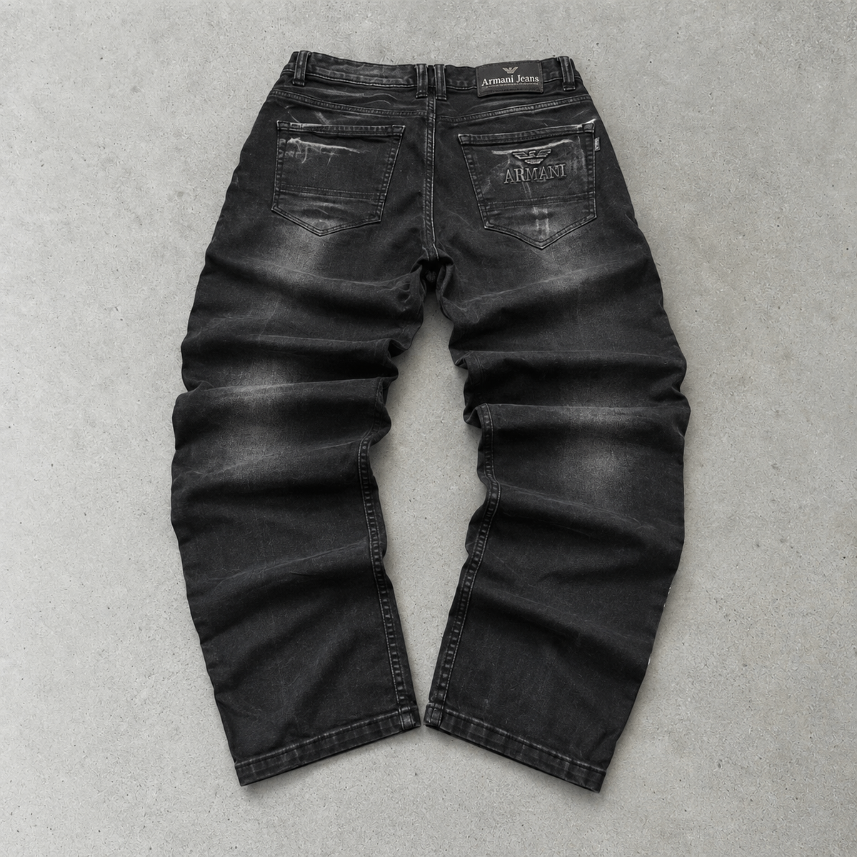 Y2K Armani Pants Baggy Black Rare (M)