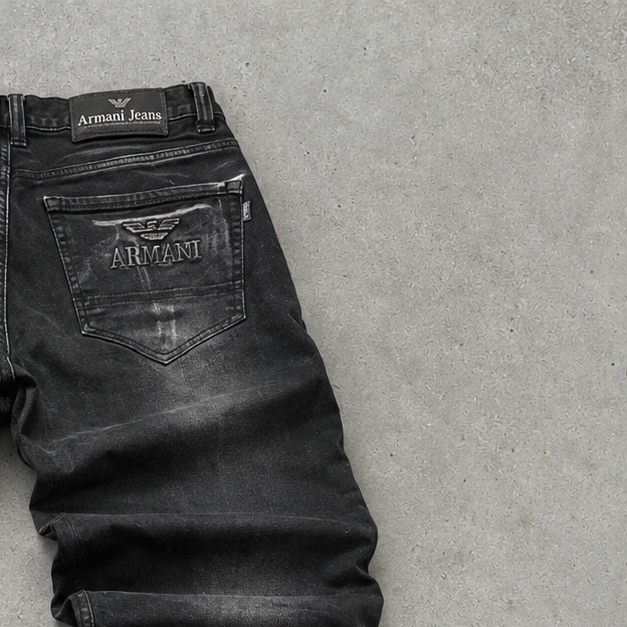 Y2K Armani Pants Baggy Black Rare (M)