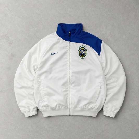 Brasilien Y2K Nike Jacket Weiß Rare (Size L)
