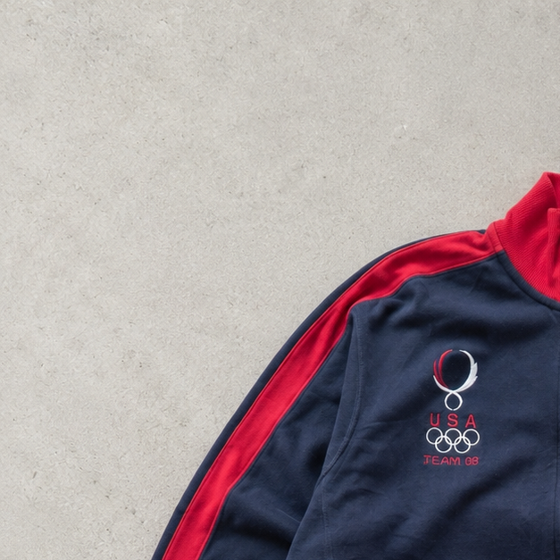 USA 2008 Ralph Lauren Track Jacket Navy Red Limited (M) Stitched Logo