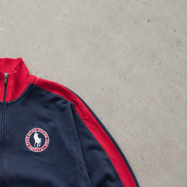 USA 2008 Ralph Lauren Track Jacket Navy Red Limited (M) Stitched Logo
