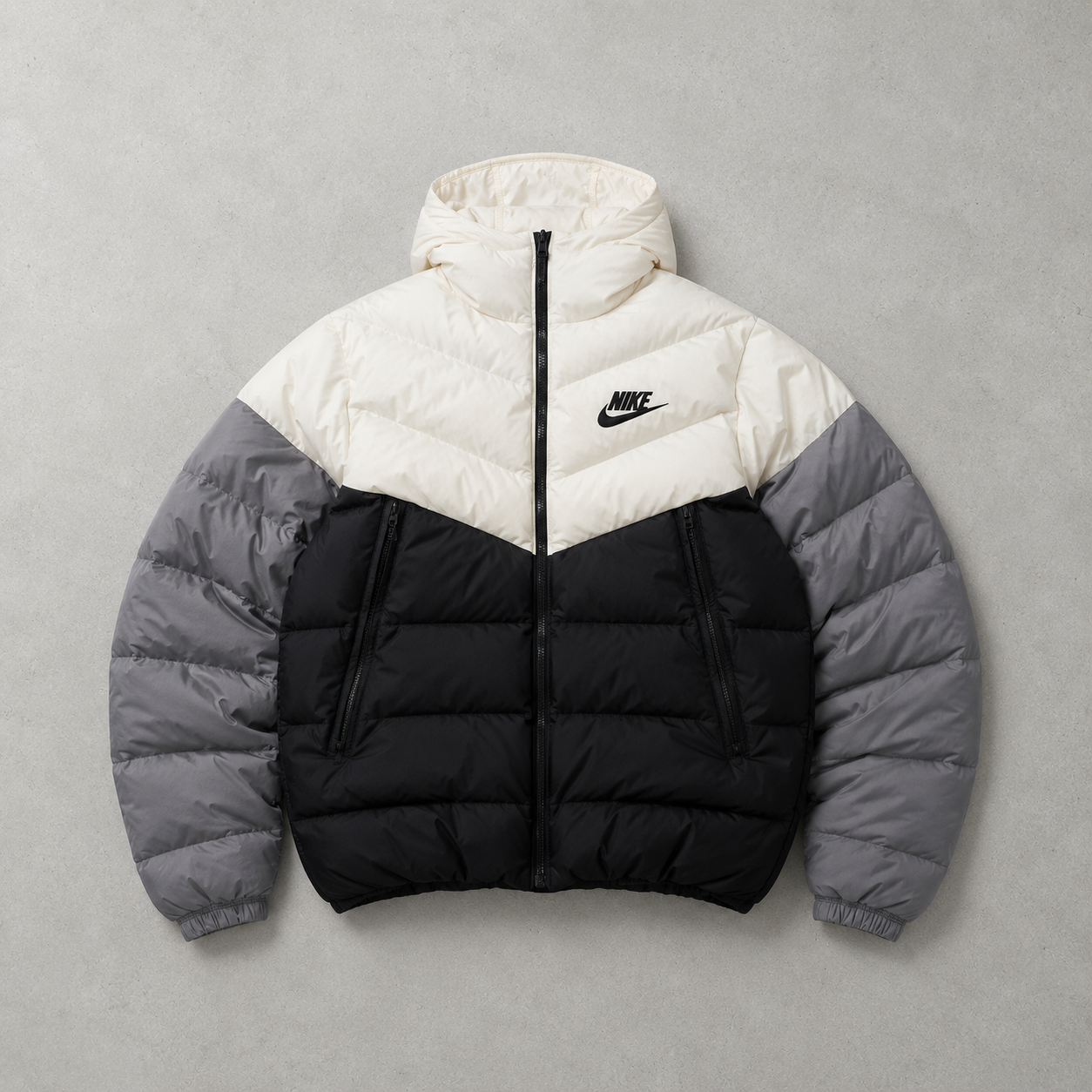 Nike Puffer Jacket Schwarz, Weiß Limited (Size M)