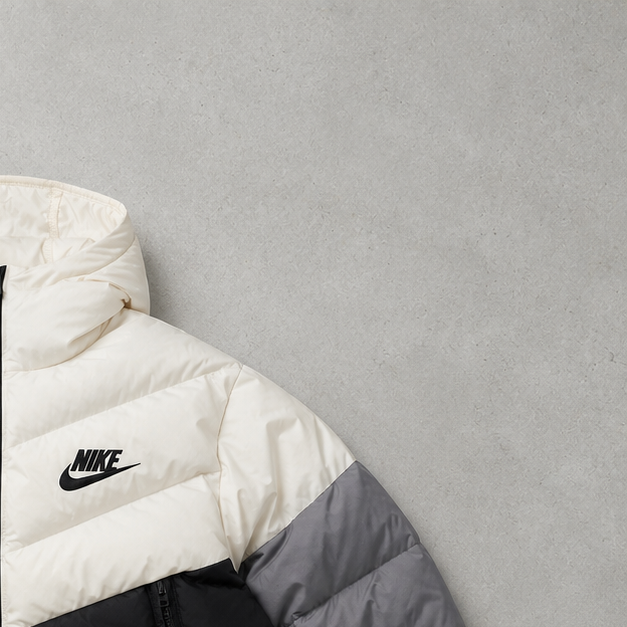 Nike Puffer Jacket Schwarz, Weiß Limited (Size M)