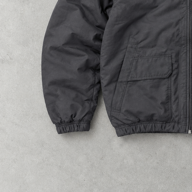 Y2K Nike Puffer Jacket Grey Limited (XL) Stitched Logo