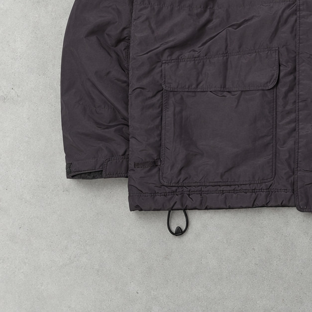Y2K Nike Puffer Jacket Grey Limited (XL) Stitched Logo