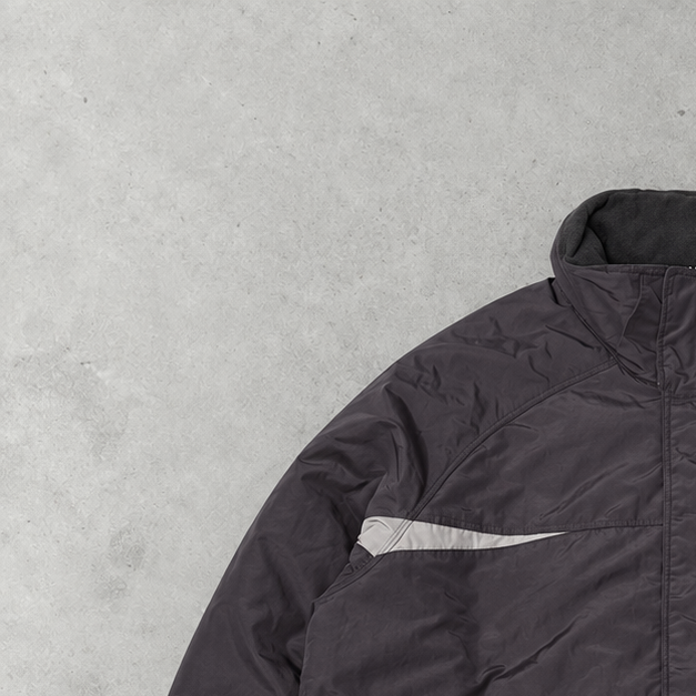 Y2K Nike Puffer Jacket Grey Limited (XL) Stitched Logo