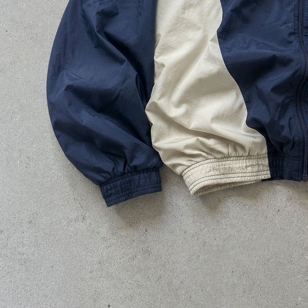 90s Vintage Nike Windbreaker Marineblau, White Rare (XXL)