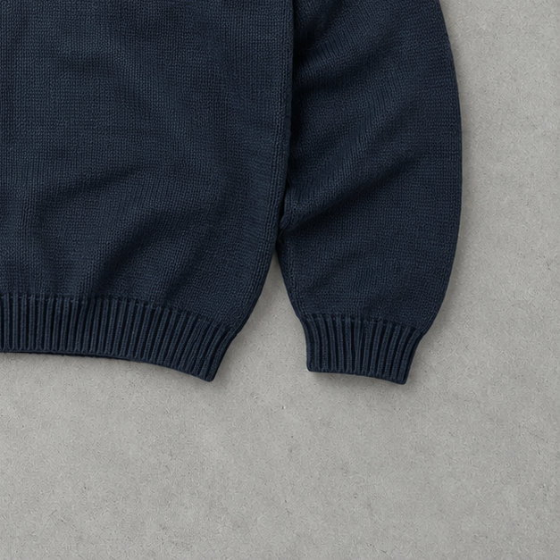 Ralph Lauren Sweater Marineblau Stitched Logo Rare (L)