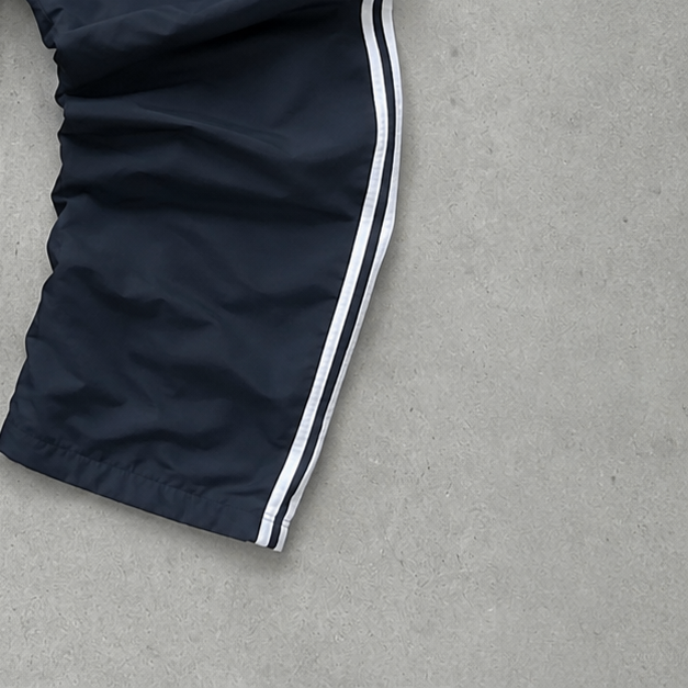 Pantalon de survêtement Adidas Wide Leg noir, bleu marine rare (taille S)