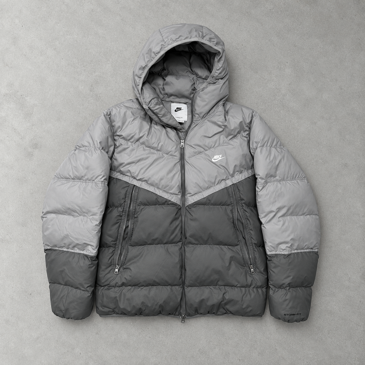 Doudoune Nike Blanc / Gris Rare (XL) Logo brodé
