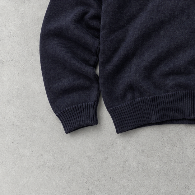 Y2K Ralph Lauren Turtleneck Sweater Marineblau Rare (L)