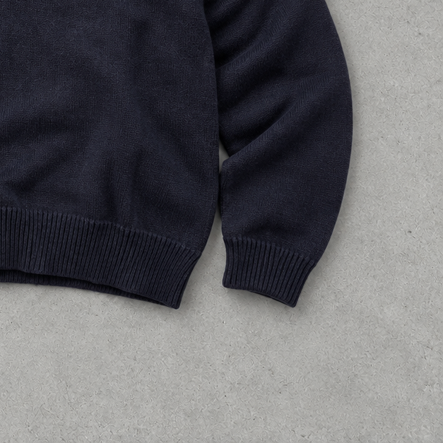 Y2K Ralph Lauren Turtleneck Sweater Marineblau Rare (L)