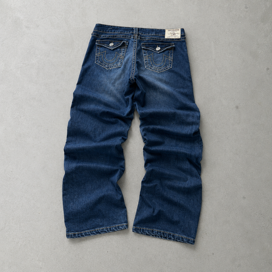 Y2K True Religion Jeans Navy Rare (L)