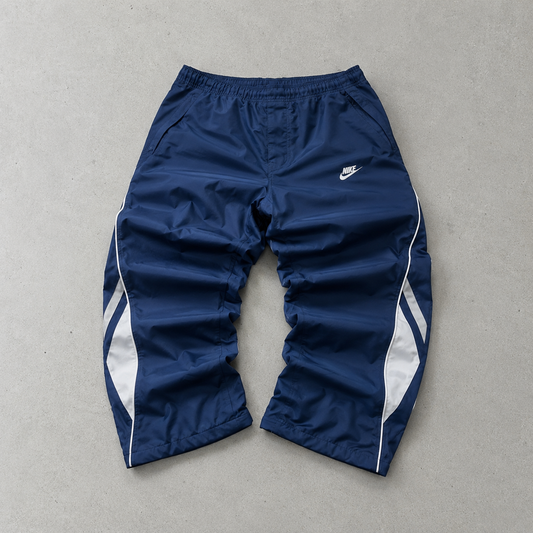 Y2K Nike Track Pants Marineblau, Weiß Rare (M)