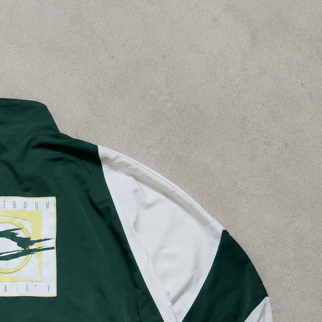 90s Y2K Nike Track Jacket Dunkelgrün, White Limited (L)