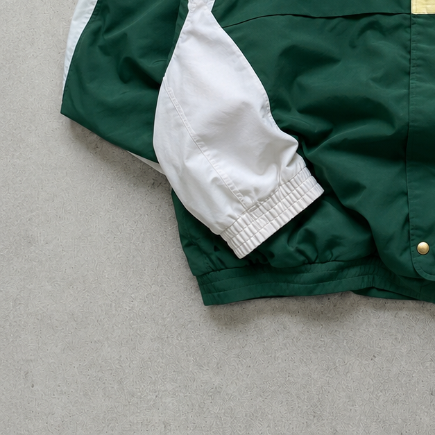 90s Y2K Nike Track Jacket Dunkelgrün, White Limited (L)