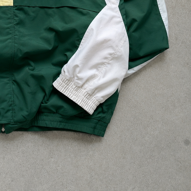 90s Y2K Nike Track Jacket Dunkelgrün, White Limited (L)