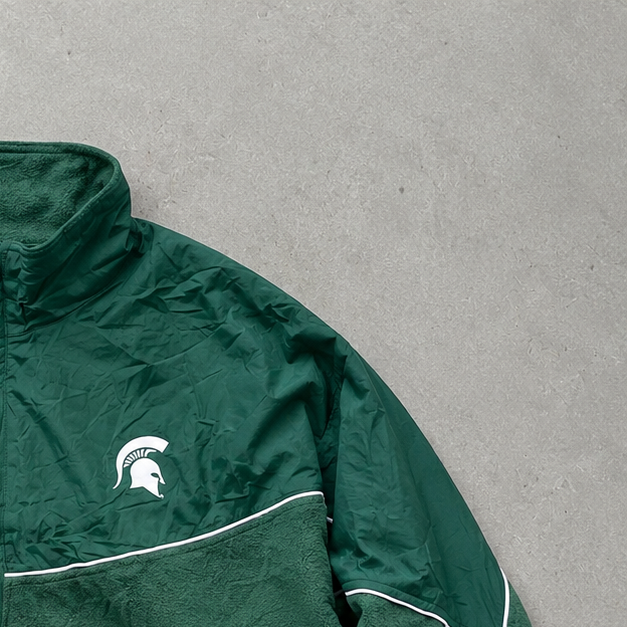 NCAA Nike Fleece Jacket Dunkelgrün Rare (XL) Stitched Logo