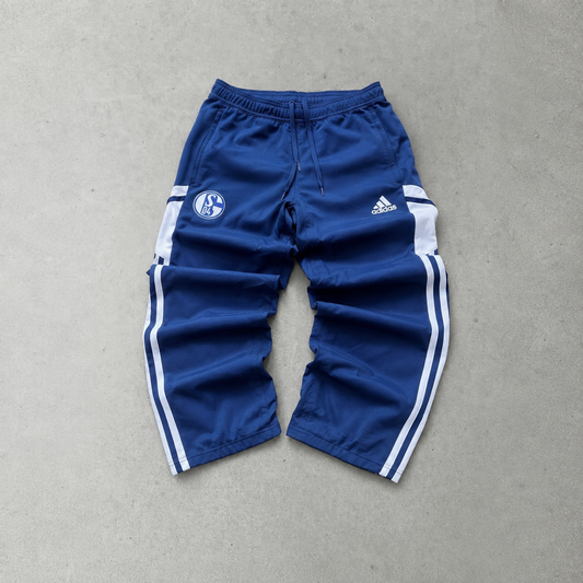 Pantalon de survêtement Schalke Adidas bleu marine rare (taille S)