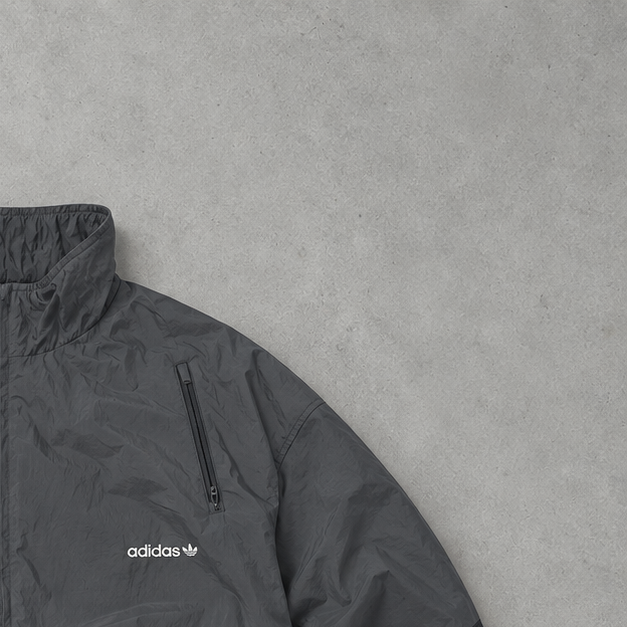 Vintage Adidas Track Jacket Gray Rare (S)