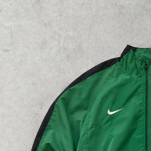90s Vintage Nike Track Jacket Dunkelgrün, Black Limited (XL)