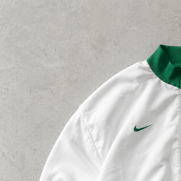 Portugal Vintage Nike Track Jacket White, Green Rare (XL)