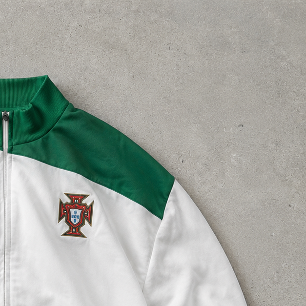 Portugal Vintage Nike Track Jacket White, Green Rare (XL)