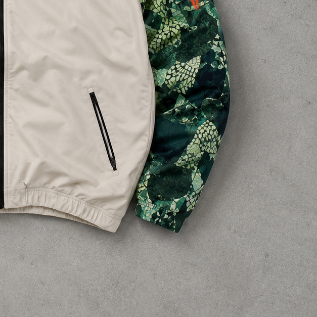 Y2K Nike Windbreaker Jacket Weiß Limited (L)