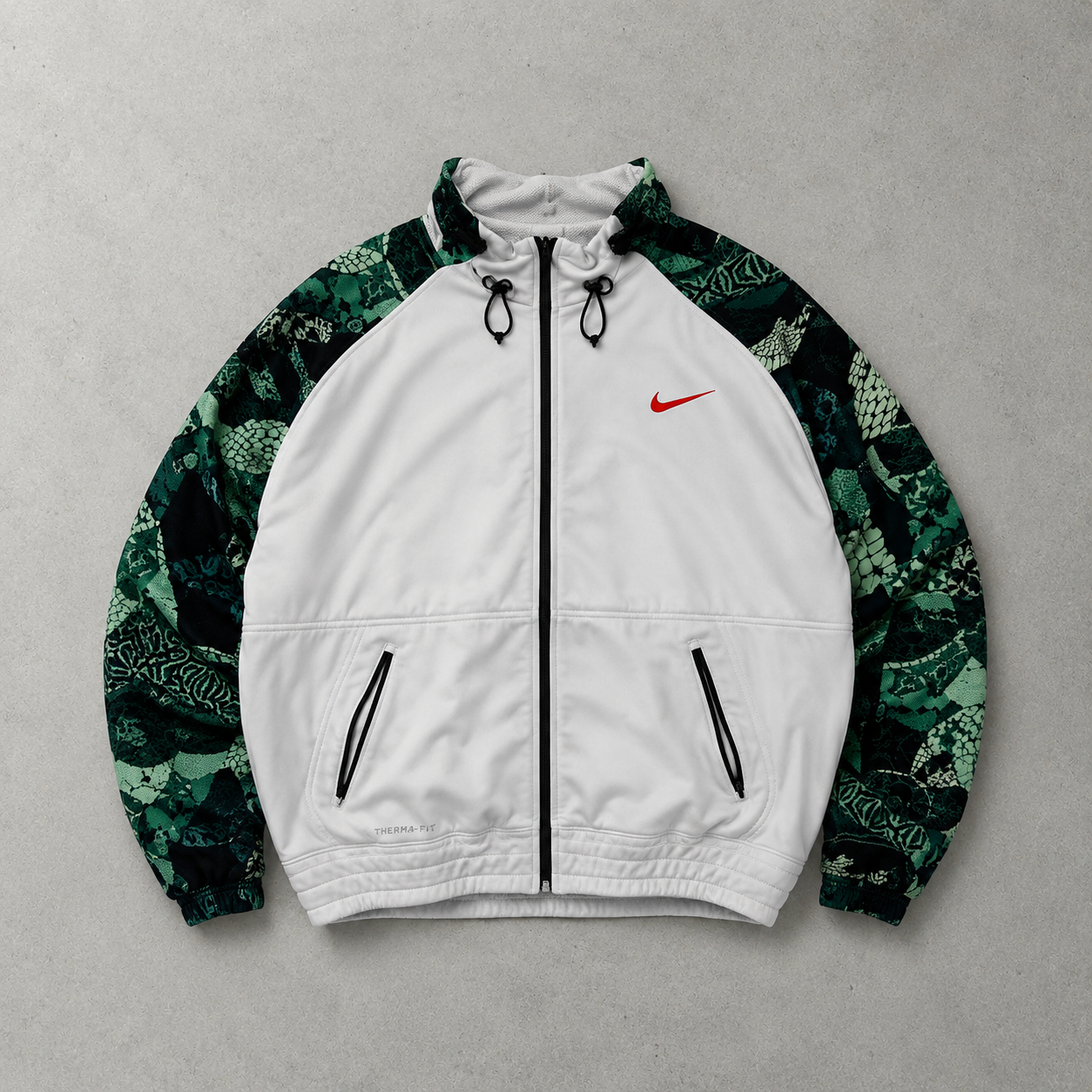 Y2K Nike Windbreaker Jacket Weiß Limited (L)