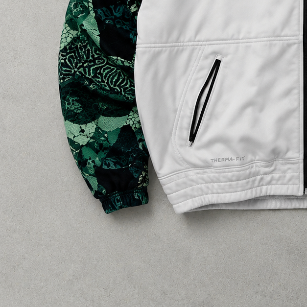 Y2K Nike Windbreaker Jacket Weiß Limited (L)