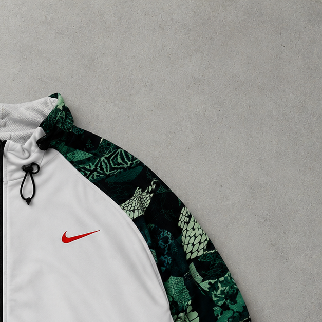 Y2K Nike Windbreaker Jacket Weiß Limited (L)