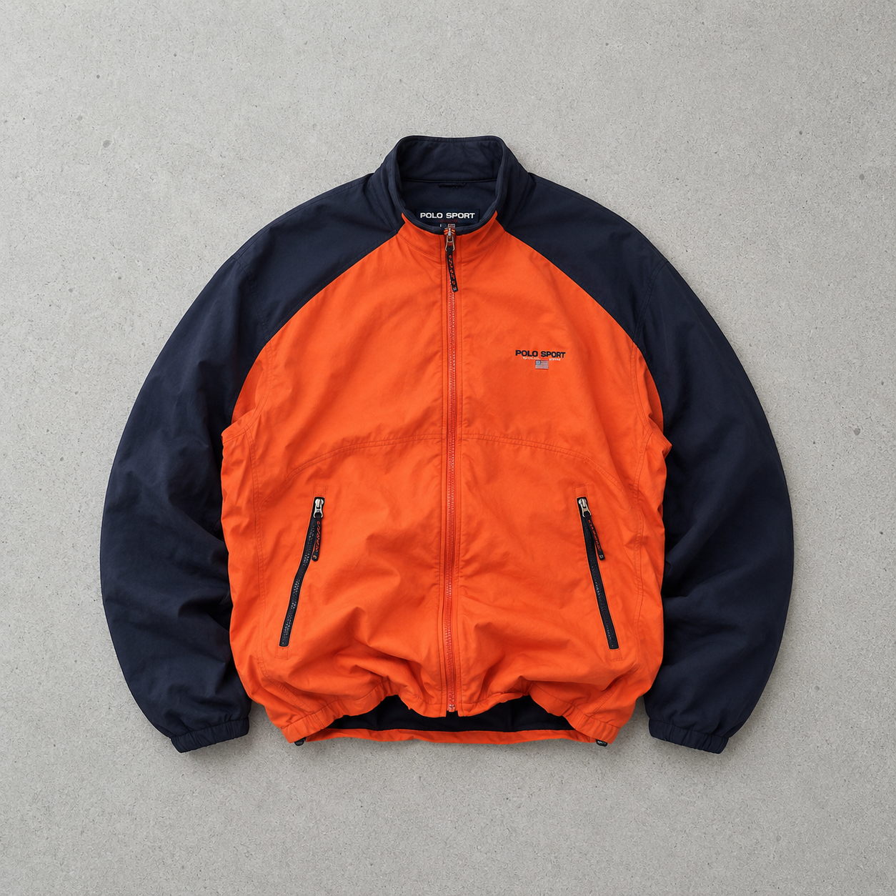 Ralph Lauren Windbreaker Orange Navy Rare (S)