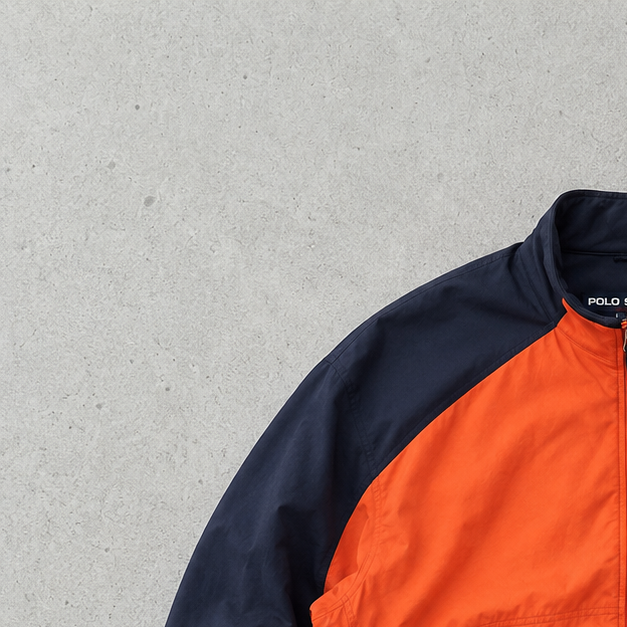 Ralph Lauren Windbreaker Orange Navy Rare (S)
