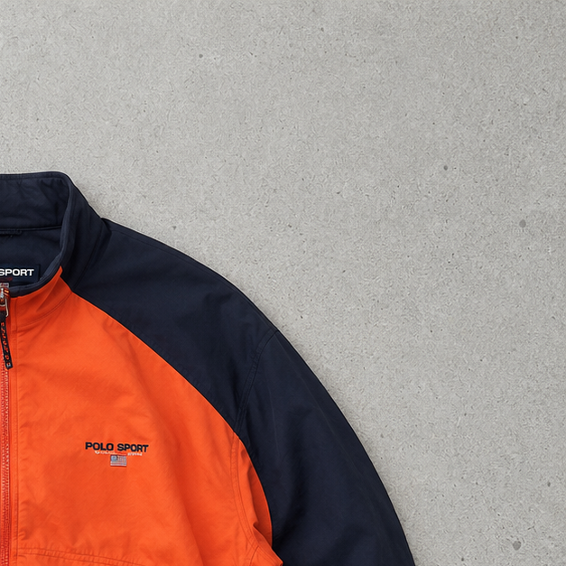 Ralph Lauren Windbreaker Orange Navy Rare (S)