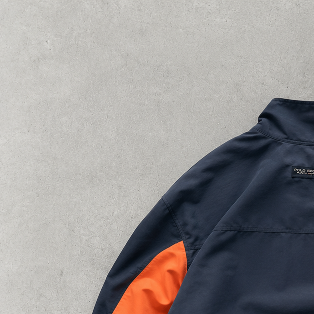 Ralph Lauren Windbreaker Orange Navy Rare (S)