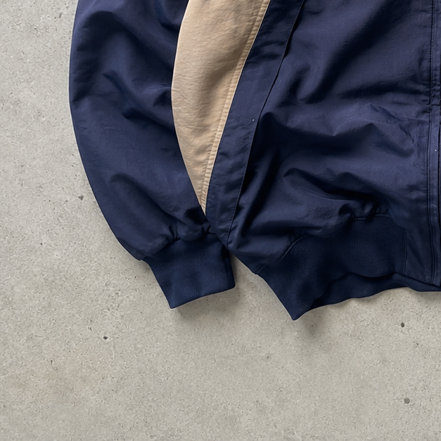 90s Vintage Nike Windbreaker Beige, Marineblau Limited (XL)
