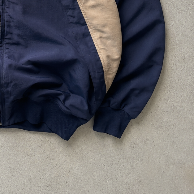 90s Vintage Nike Windbreaker Beige, Marineblau Limited (XL)